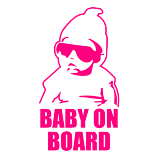 Badass Baby On Board Decal (Hot Pink)